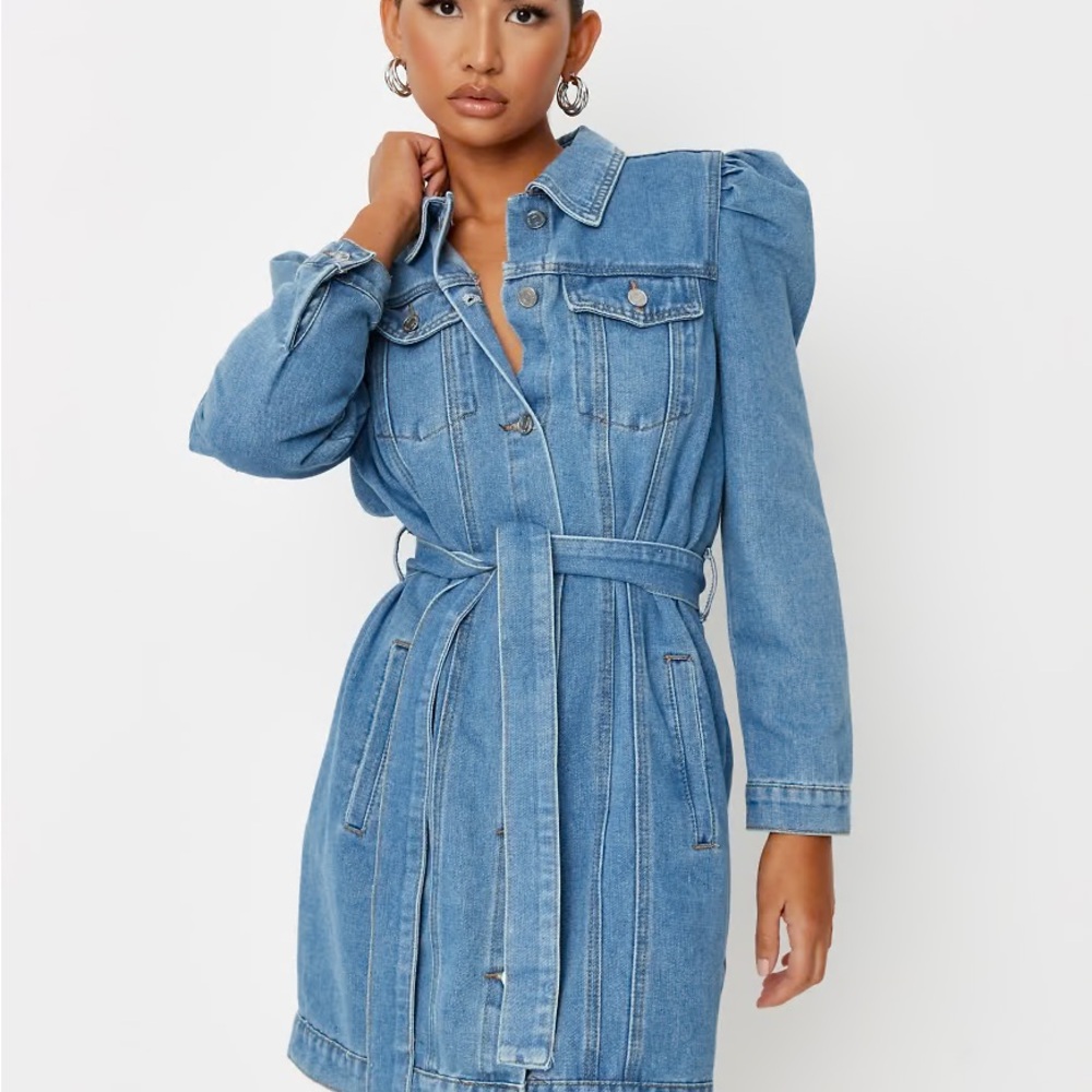 PUFF SLEEVE DENIM JACKET DRESS
BLUE